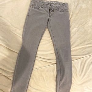 Express grey jean legging size 6 Ultra low rise